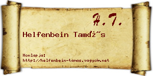 Helfenbein Tamás névjegykártya